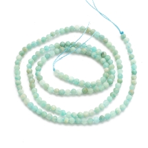 Koraliki Kamień Naturalny Amazonit, na nitce, Fasetowane, Kulki, 2.5mm, 157szt/38cm/sznur, (13WB31056)