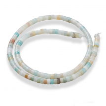 Koraliki Naturalny Amazonit, Płaskie Okrągłe, Dysk, 4x2mm, Otwór: 0.7mm, około 149szt/37cm/nic, (13WB31079)