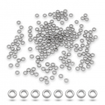 Намистини-Розділювачі Нержавіюча Сталь Рондель, 2х1мм, Отвір 1мм, (13WB31096)