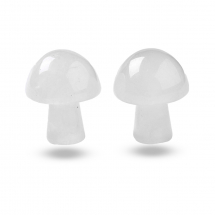 Grzybek Kamień GuaSha, Naturalny Kryształ Górski, Skrobak do Masażu Twarzy, SPA, 21x16mm, 2szt (13WB31247)