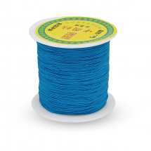 Sznurek Nylonowy, Pleciony, do Tworzenia Biżuterii, Kolor: Niebieski, 0.5mm, około 135m/szpula (13WB30493)