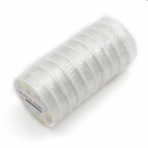 Nić Silikonowa, Żyłka Elastyczna, Gumka do Koralików, do Bransoletek, 0.7mm, 15m/szpula, 10szt/opakowanie (13WB30888)