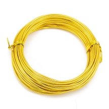 Drut Aluminiowy Okrągły, do Rękodzieła, Złoty, 1.5mm, 10m/szpula (13WB30899)