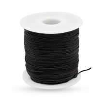 Nić Nylonowa, Pleciona, do Wyrobu Biżuterii, Czarny, 0.8mm, 90m/rolka, (13WB31254)