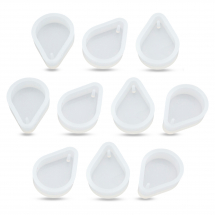 Forma Silikonowa, Mold, Wisiorek, do DIY, Kropla, 28.5x22x7.5mm, Wewnętrzny Rozmiar 25x18mm, 10szt (13WB30566)