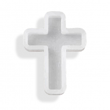 Харчовий Силіконовий Молд Хрест, Форма для Шоколаду, для Цукерок, Білий, 57х42х8мм, (13WB31245)