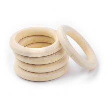 Конектор Кільце Дерево, Колір: Бежевий, 49-50х8мм, Отвір 33-34мм, (13WB30820)