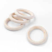 Конектор Кільце Дерево, Колір: Бежевий, 58-59х9-9.5мм, Отвір 41мм, (13WB30821)