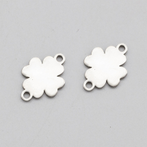 Łącznik Stal Nierdzewna, Laserowe Cięcie, Koniczynka, 15.5x11.2x1mm, Otwor 1mm, 2szt (13WB30858)