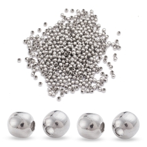 Koraliki Stal Nierdzewna, Okrągłe, Puste, 2x2mm, Otwór 0.8mm, 500szt/opakowanie, (13WB30928)