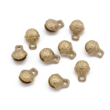 Кулони Дзвіночки, Латунь без Покриття, із Зображенням Тигра, 13х11х8мм, Отвір 1мм, (13WB30947)