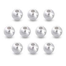 Koraliki Stal Nierdzewna, Okrągłe, Kolor: Srebrny, Rozmiar: 6x5mm, Otwór 1.8mm, 10szt (13WB31012)