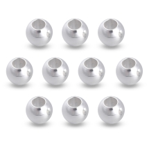 Koraliki Stal Nierdzewna, Okrągłe, Kolor: Srebrny, Rozmiar: 4x3mm, Otwór 1.8mm, 10szt (13WB31013)