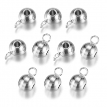 Krawatka do Biżuterii, Stal Nierdzewna, Rondel, 11x6.5x8mm, otwór 3mm, 10szt (13WB31110)