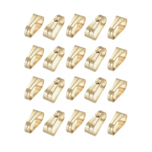 Тримачі для Підвісок, Нержавіюча Сталь, Позолота 18К, 6x3x2.2мм, Внутр. 5.5x2.5мм, (13WB31131)