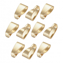 Тримачі для Підвісок, Нержавіюча Сталь, Покриття Золото 24К, 7х3.5х3.2мм, Внутр. 6х3мм, (13WB31143)