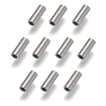 Koraliki Rurki, Stal Nierdzewna, 8x3mm, Otwór 2mm, 10szt/opakowanie, (13WB31147)
