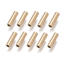 Koraliki Rurki, Stal Nierdzewna, Powłoka Jonowa (IP), Złoty, 10x3mm, 10szt, (13WB31148)