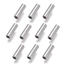 Koraliki Rurki, Stal Nierdzewna,10x3mm, Otwór 2mm, 10szt/opakowanie, (13WB31149)