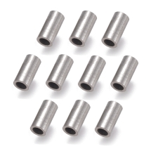 Koraliki Rurki, Stal Nierdzewna, 6x3mm, Otwór 2mm, 10szt/opakowanie, (13WB31150)