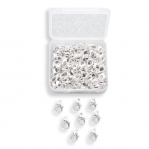 Zapięcie Karabińczyk-Lobster, Stop, Srebrny, 12x6mm, Otwór 1.2mm, 100szt/pojemnik, (13WB31176)