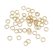 Kółeczka Ogniwka Podwójne, Stal Nierdzewna, Pozłacane 18K, 6x1mm, Wewnętrzny 5mm, 50 szt (13WB31240)