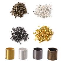 Zestaw Koraliki Zaciskowy, Stopery, Mosiężne, Mix, 2x2x0.15mm, 4 Kolory/250szt, 1000szt/set (13WB31277)