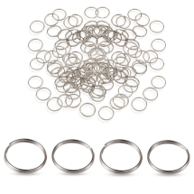 Кільця Подвійні З'єднувальні, Замочок для Брелоків і Ключів, Нержавіюча Сталь, 15х1.8мм, 100шт/упаковка, (13WB31349)
