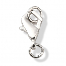 Srebro 925 Rodowane, Zapięcie Karabińczyk Lobster z Kółeczkami łączącymi, 11x6.5x2.5mm, 1szt (13WB31699)