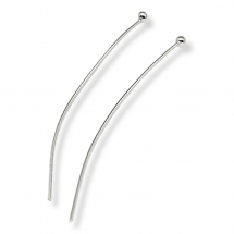 Srebro 925, Szpilki z Kulką, 30x0.6mm, Kulka: 1.8mm, 2szt (13WB31704)