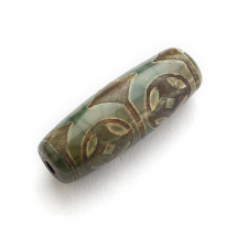 Koraliki Naturalny Agat Dzi, Moneta, Owal, Termobarwiony, 28.5-32x10-12.5mm, 1szt (13WB31316)