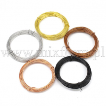 Zestaw Drut Aluminiowy, Grubość 1mm, 10m/szpula, 5 kolorów, 5 szpula / zestaw (13WB31688)