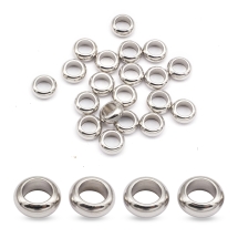 Бусины-разделители, Нержавеющая Сталь, Кольцо, Цвет: Серебро, Размер: 5х2мм, Отверстие 3мм, (13WB26619)