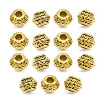 Намистини-Розділювачі Сплав Рондель, Античне Золото, 9х7мм, Отвір 3.5мм, (2WB27672)