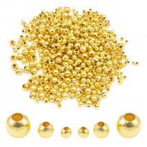 Намистини-Розділювачі Залізні Круглі, Золото, 2~5мм, Отвір 1~2мм, (2WB27754)