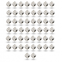 Намистини-Розділювачі Біжутерний Сплав Тибетський стиль Кубики, Античне Срібло, 4.5х4.5х4.5мм, Отвір 2.5мм, (5WB5012)