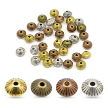 Намистини-Роздільники Біжутерний Сплав, Біконус, Колір: Мікс Кольорів, Розмір: 7.8x5.5мм, Отвір 1мм, близько 23шт/20г, (13WB26612)