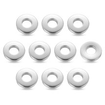 Намистини-Роздільники, Нержавіюча Сталь, Пончик, Розмір: 8х1.5мм, Отвір 3.2мм, (13WB26650)