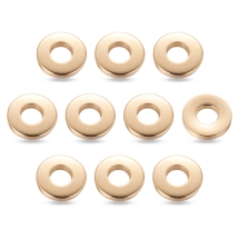 Намистини-Розділювачі Нержавіюча Сталь Пончик, Золото, 8х1.5мм, Отвір 3.2мм, (13WB26651)