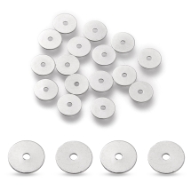 Намистини-Роздільники, Нержавіюча Сталь, Плоскі Круглі, Розмір: 6х0.2мм, Отвір 1мм, (13WB26664)