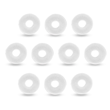 Намистини-Роздільники, Пластикові, Пончик, Колір: Безбарвний, Розмір: 3.5х0.8мм, Отвір 1.2мм, (13WB26669)