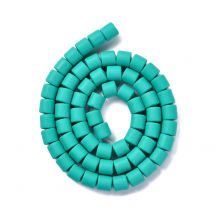 Koraliki Glina Polimerowa, Handmade, Kolumna, Ciemnoniebieskie, 6.5x6mm, około 58szt/38cm/nić (13WB30028)