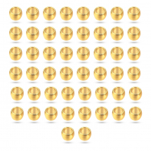 Koraliki-Przekładki, Dystansowe, Stal Nierdzewna, Rondel, Pozłacane 24K, 3x2mm, 50 szt (13WB31451)