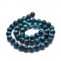 Koraliki Naturalny Kamień Tygrysie Oko, Okrągłe Kulki, 8mm, około 47szt/37.5cm/sznur (13WB31501)