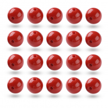 Koraliki Akrylowe Okrągłe Kulki, Kolor Ceglasty, 16x15mm, 20szt (13WB31504)