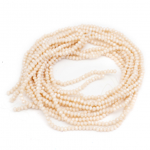 Koraliki Szklane Fasetowane, Rondelle, Perłowa Powłoka Galwaniczna, Mglisty Róż, 4x3mm, 110szt/40cm, 10 nitek (13WB31521)