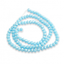 Koraliki Szklane Fasetowane, Rondelle, Perłowa Powłoka Galwaniczna, Ciemnoniebieskie, 4x3mm, około 110szt/40cm (13WB31575)