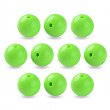 Koraliki Akrylowe Okrągłe Kulki, Limonkowy, 20x19mm, 10szt (13WB31589)