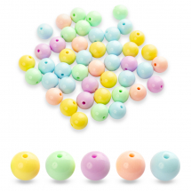 Намистини Акрилові Круглі Непрозорі, Мікс, 16х15мм, Отвір 2.8мм, (13WB31598)