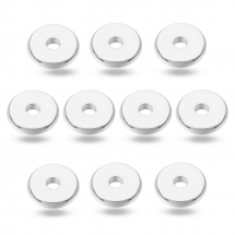 Намистини-Роздільники, Латунь, Диск, Колір: Платина, Розмір: Діаметр 8мм, Товщина 1.5 мм, Отвір 2мм, (13WB31706)